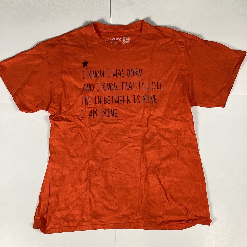 SunFrog Mens T Shirt Size L Large Short Sleeve Comfort Stretch Casual Crew Neck
